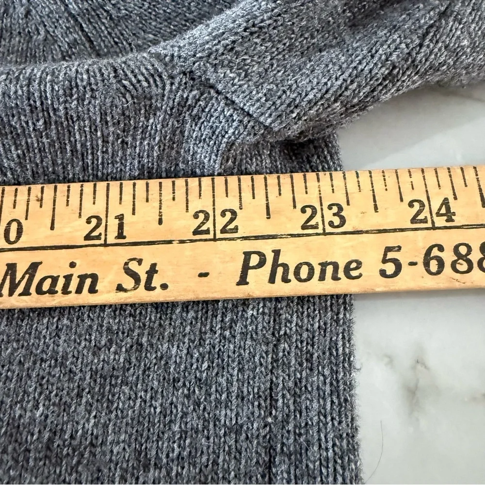 Banana Republic Wool Cashmere Full Zip Sweater Mens Size Large Gray Rabbit Hair‎